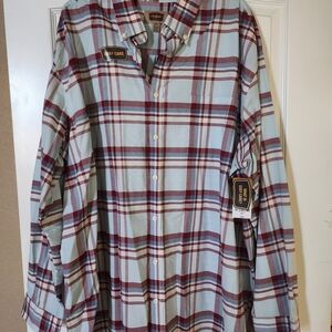 The Foundry Supply Co. Men's Plaid Shirt - Blue and Red